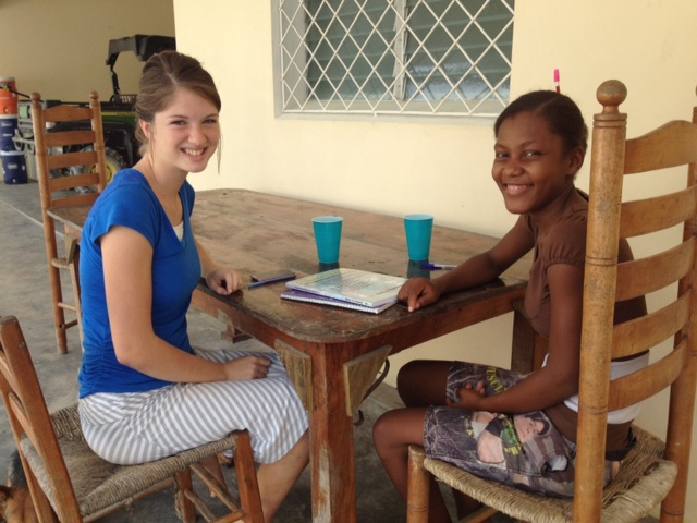 A neighborhood girl came asking for a sponsor and ended up getting both a sponsor and a regular Bible study with Trinity!
